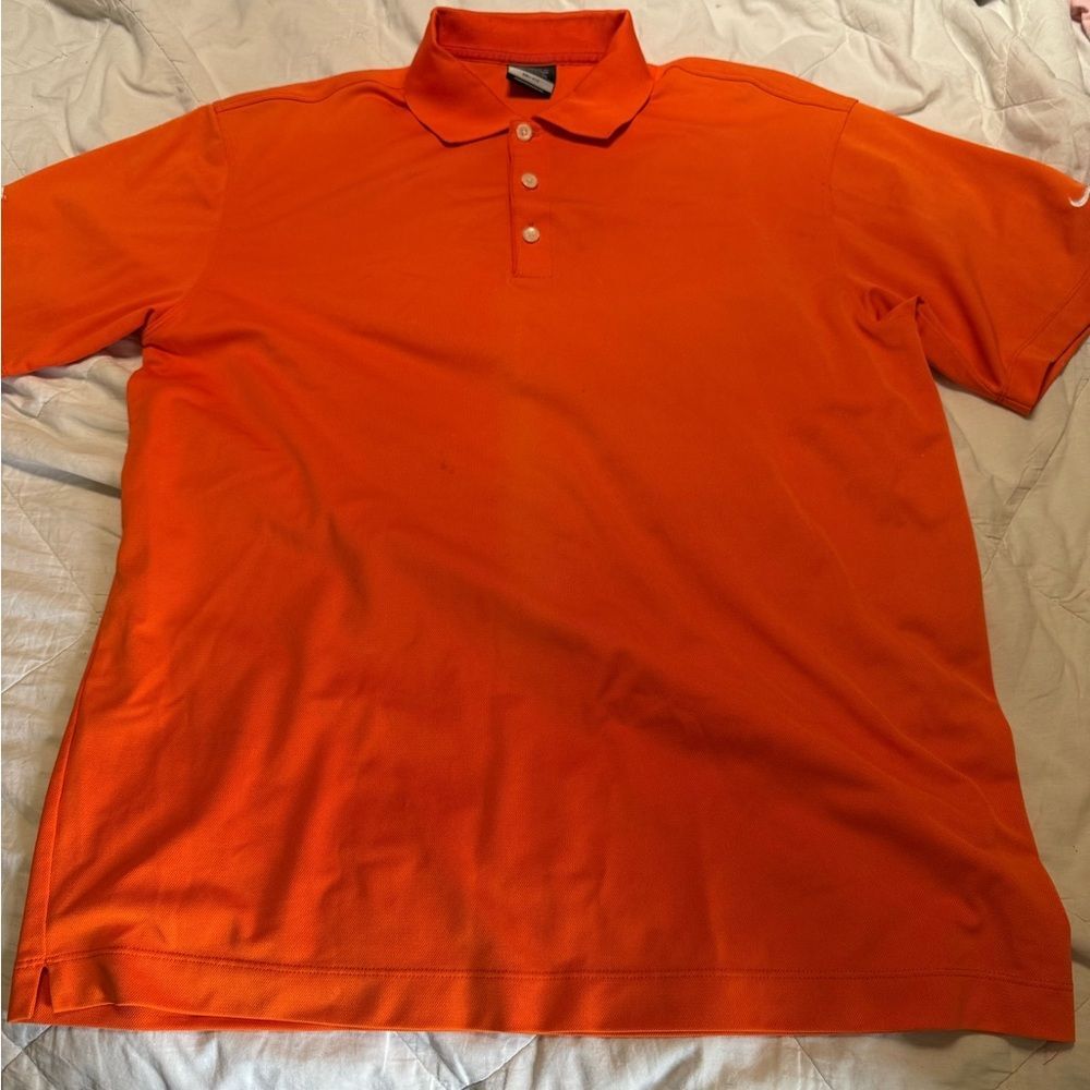 Nike Men's Dri-fit bright Orange golf Polo Shirt